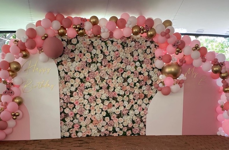 Panel Backdrop With Balloon | Services | , Barbeque Downs, Kyalami, ,  Johannesburg | Flower Walls, Weddings, Gifts, Floral Design, Balloons,  Décor Rentals, Wedding Decor Rentals, Making It Uniquely Yours, Wedding  Flowers,